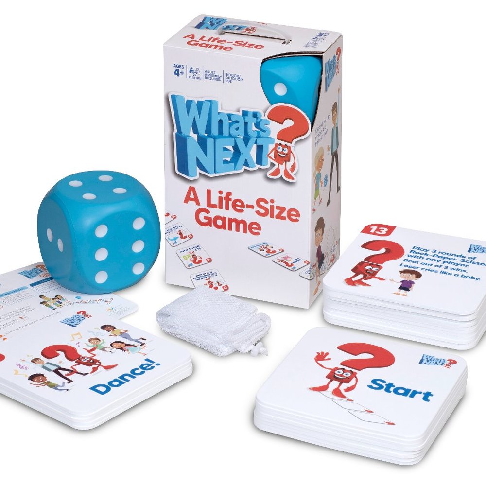 What's Next? A Life-Size Game. The family game where YOU are the game piece!